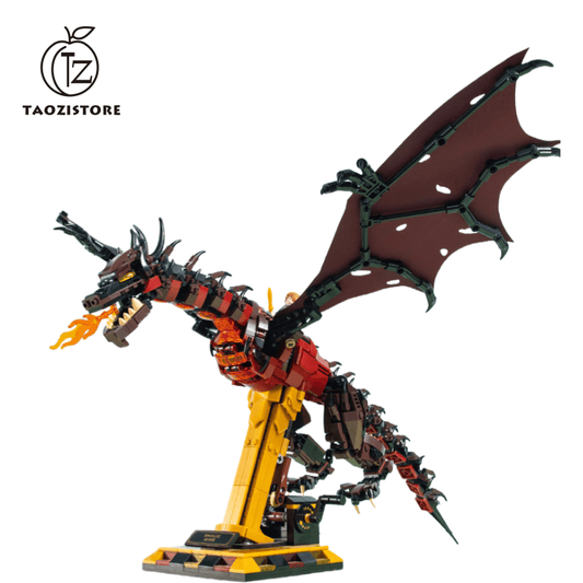 Dinosaur building blocks Ninjago assembly toy giant fire dragon boy 8-12 years old gift