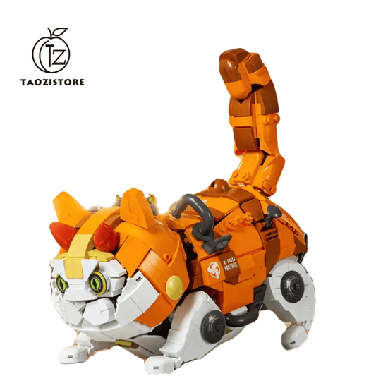 Mechanical cat orange prince assembly toy educational animal model suitable for boys and girls holiday gifts