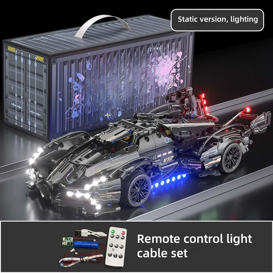 [Upgraded remote control power] Black Warrior Rambo | LED lights | High-performance remote control car | Alloy shell + ABS environmentally friendly plastic |
