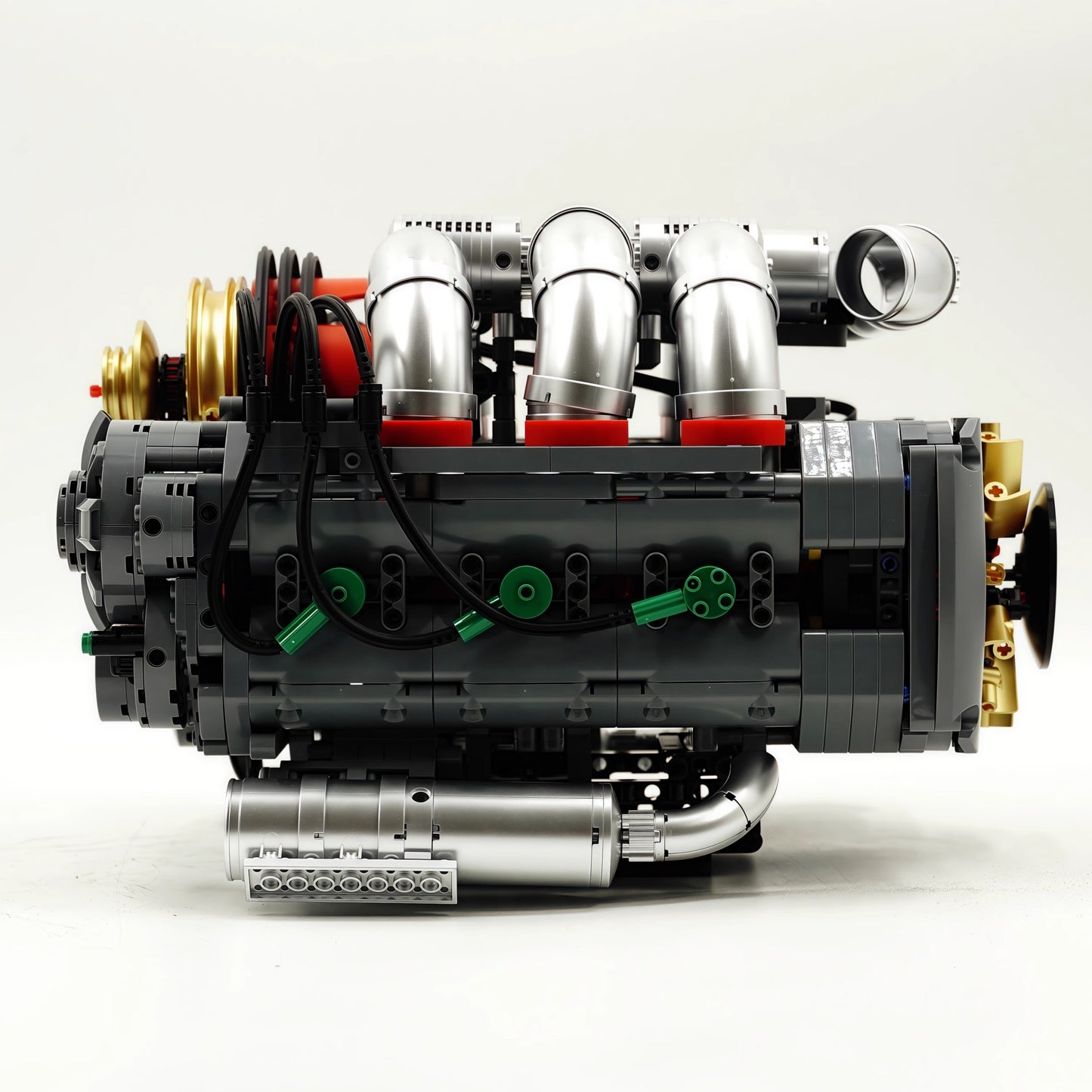 911 horizontally opposed 6-cylinder engine building block model electric assembly technology toy boy birthday gift collection display first choice