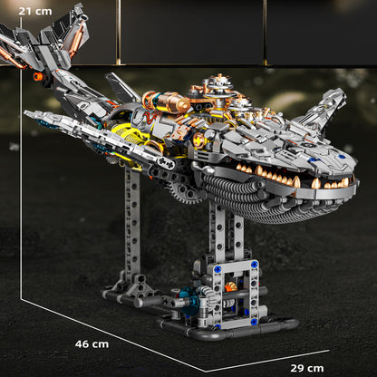 Mechanical whale building blocks new steampunk assembly toy model desktop ornaments boy gift