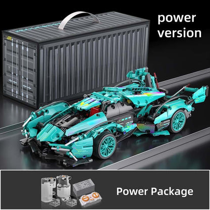 Adult building block supercar | Rambo remote control model | Upgraded power system | Tiffany blue appearance |