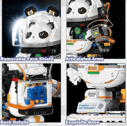 Space Panda Astronaut Building Toys, Cool & Cute Animals Panda Bear Display Model, Space Toys Sets for Adults Kids Boys Girls Aged 8 9 10 11 12 13 14+, Ideal Gifts Idea(829 Pieces)