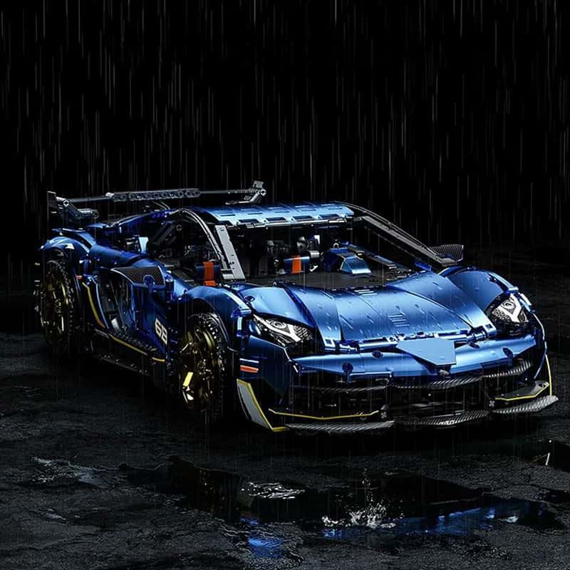 [Metallic Blue] Lambo Aventador SVJ 63 Diecast Model Car – Large Static Display 55cm – Luxury Supercar Collectible Toy Gift