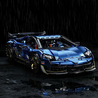 [Metallic Blue] Lambo Aventador SVJ 63 Diecast Model Car – Large Static Display 55cm – Luxury Supercar Collectible Toy Gift