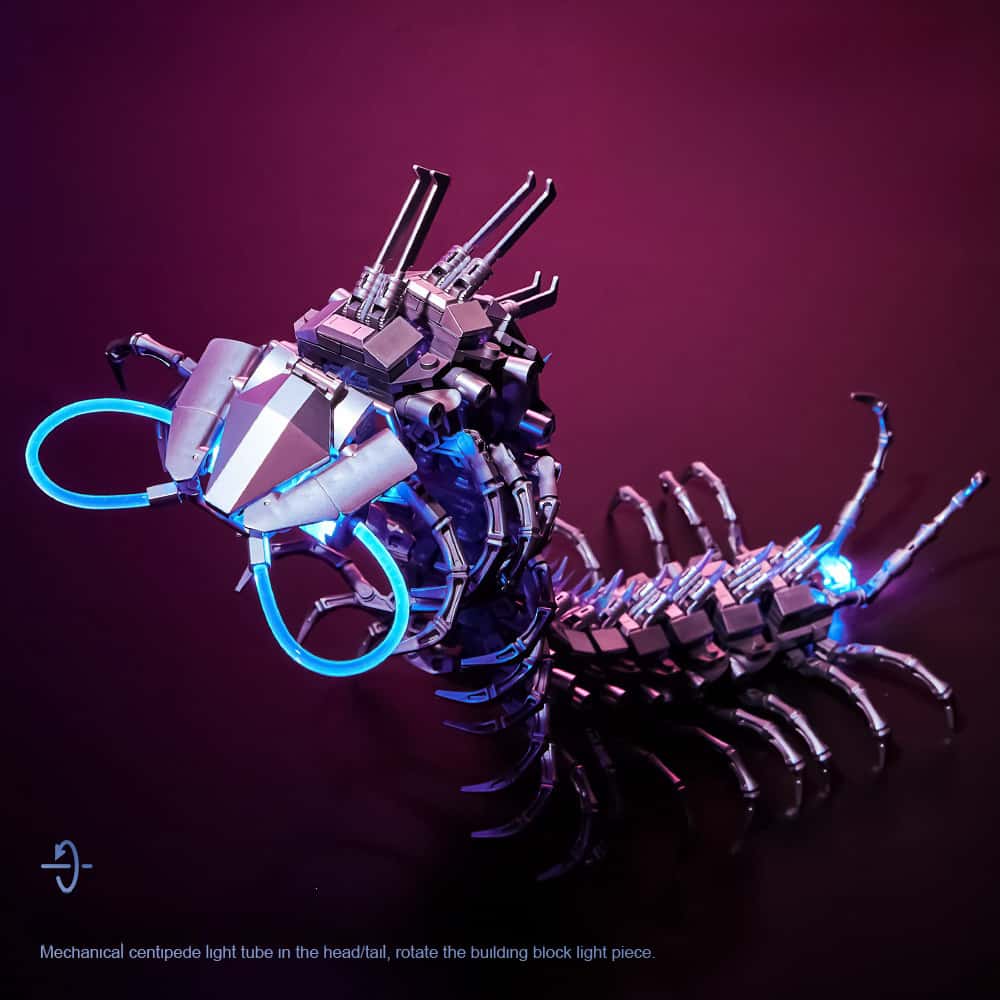 Mechanical centipede light version spider puzzle small particle assembly building blocks science and education assembly toy gift