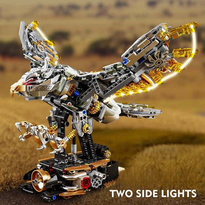 Mechanical eagle building blocks New steampunk eagle assembly toy model Desktop ornaments boy gift