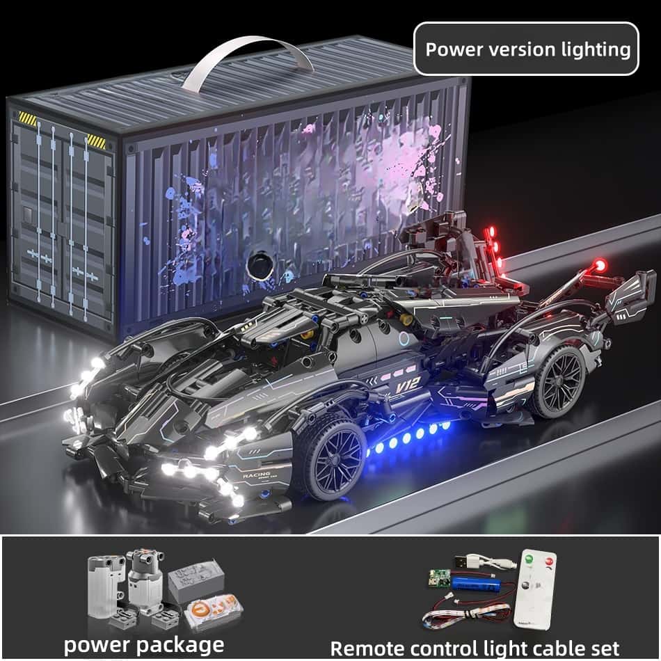 [Upgraded remote control power] Black Warrior Rambo | LED lights | High-performance remote control car | Alloy shell + ABS environmentally friendly plastic |