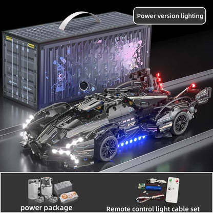 [Upgraded remote control power] Black Warrior Rambo | LED lights | High-performance remote control car | Alloy shell + ABS environmentally friendly plastic |