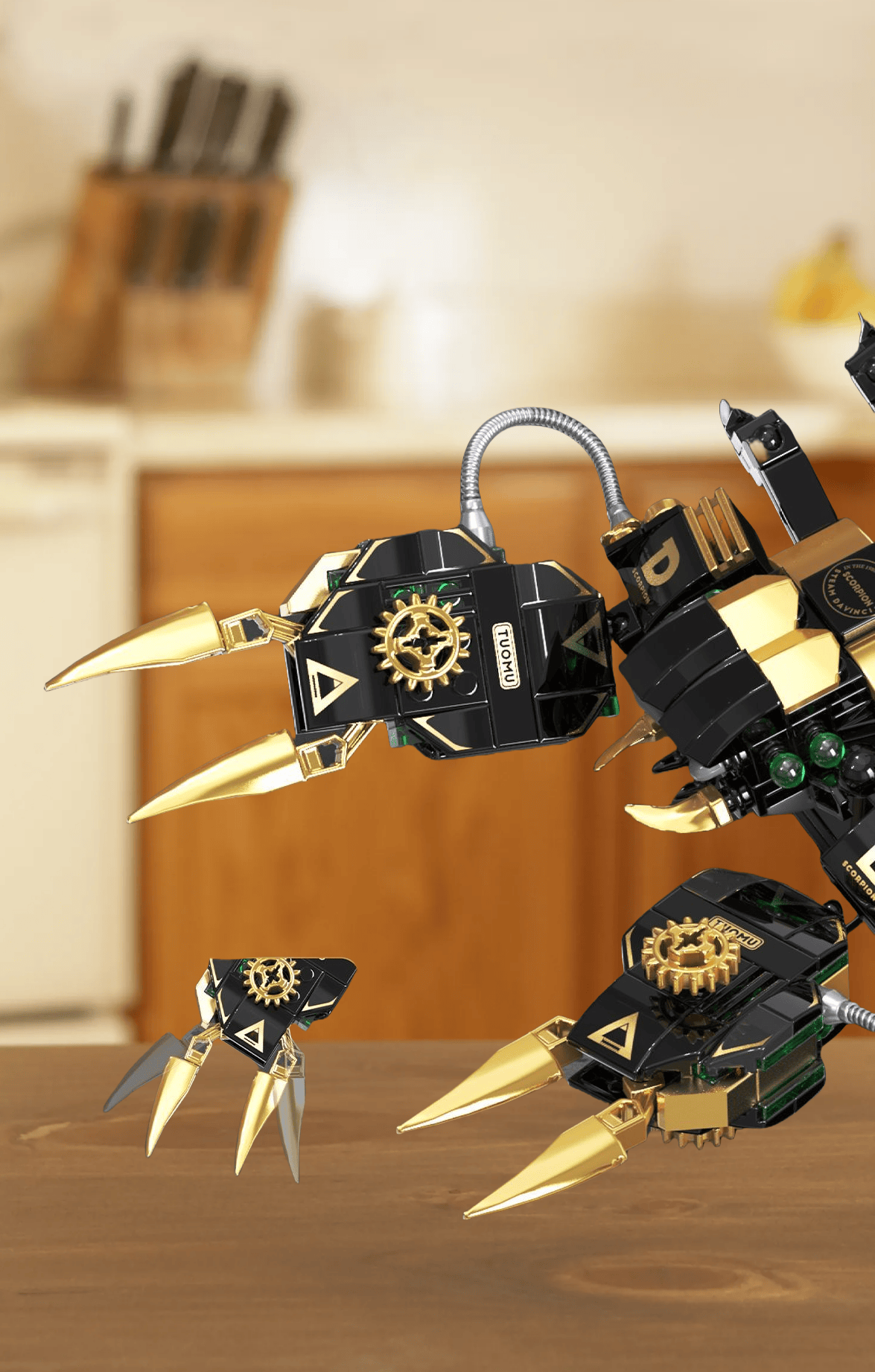 Steampunk giant claws scorpion building blocks mechanical gear model ornaments toys