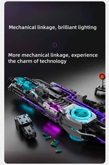 New black technology building block gun, continuous firing variable robot, children's boy educational assembly toy gift