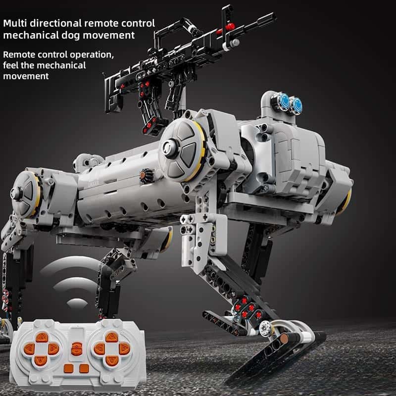 New unmanned robot dog military weapon children's educational building block toys boy's holiday gift