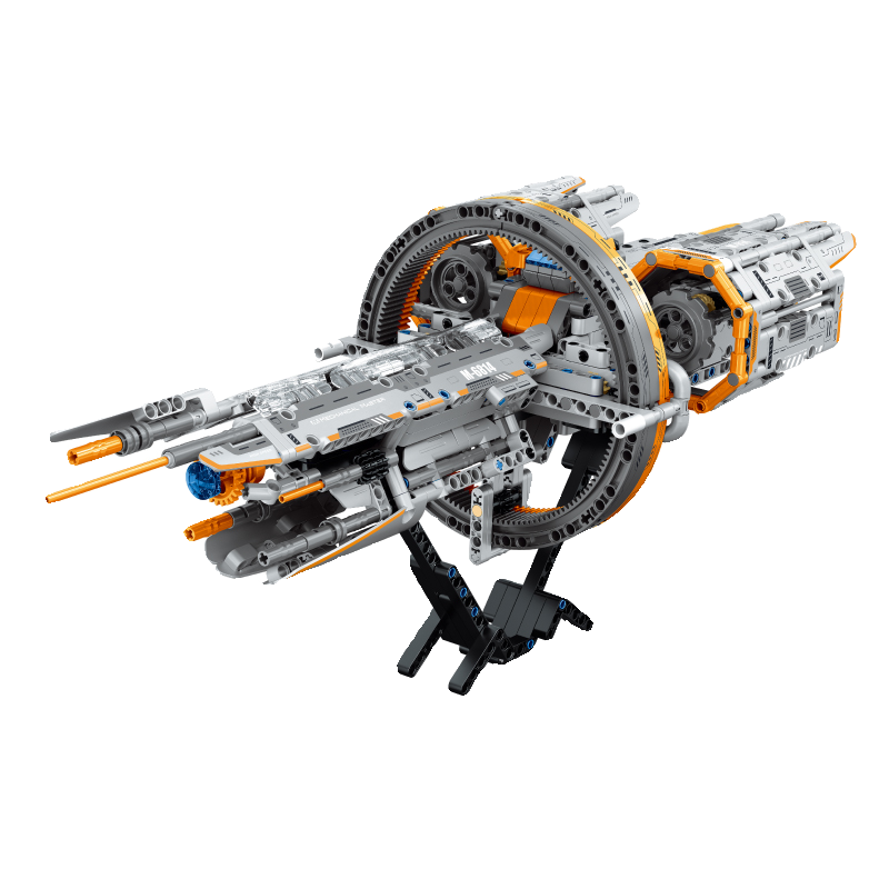 [1184 pieces] Space cruise battleship assembly model | with display stand | science fiction spaceship building block toy | collection decoration model