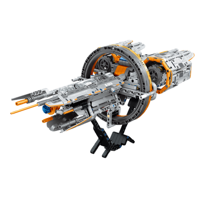 [1184 pieces] Space cruise battleship assembly model | with display stand | science fiction spaceship building block toy | collection decoration model
