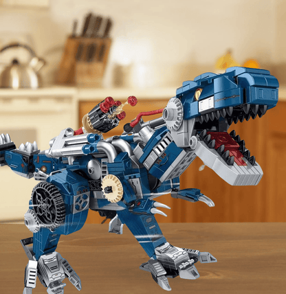 Mechanical deformation Tyrannosaurus Rex can be changed into 3 forms, assembled building blocks, children's educational dinosaur toys