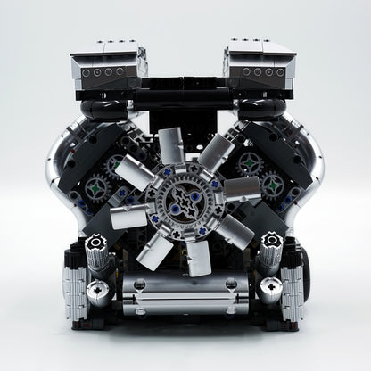 STEM technology assembly | W16 engine model | Electric dynamic version | Mechanical structure teaching toys | Suitable for teenagers and adults