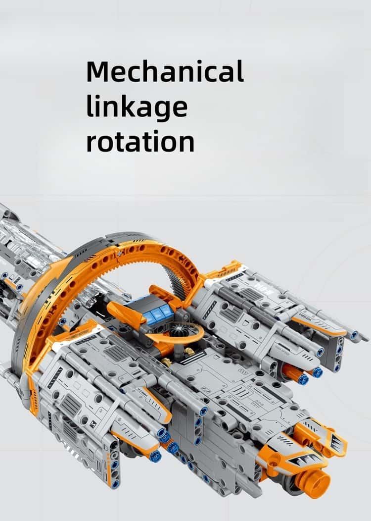 [1184 pieces] Space cruise battleship assembly model | with display stand | science fiction spaceship building block toy | collection decoration model