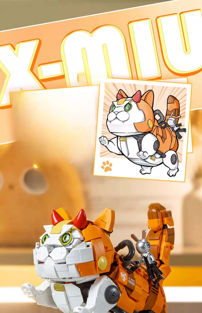 Mechanical cat orange prince assembly toy educational animal model suitable for boys and girls holiday gifts