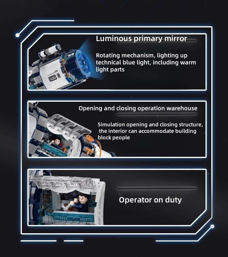 Star Exploration Project Telescope Building Blocks Assembling Toy Model Aerospace Science and Technology Museum Series