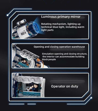 Star Exploration Project Telescope Building Blocks Assembling Toy Model Aerospace Science and Technology Museum Series