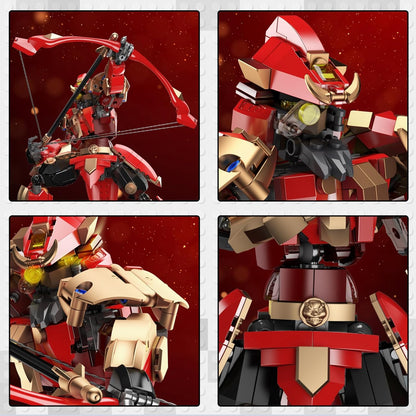 Mech Robot Building Block Toys, Cool Warrior Hero Mech Model Set, Collectible Action Figure Mech Toy Gift, Suitable for Adults and Children Over 8 9 10 11 12 13 14 Years Old, Building Set