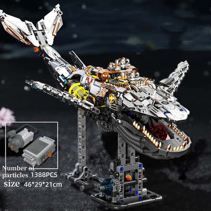 Mechanical whale building blocks new steampunk assembly toy model desktop ornaments boy gift