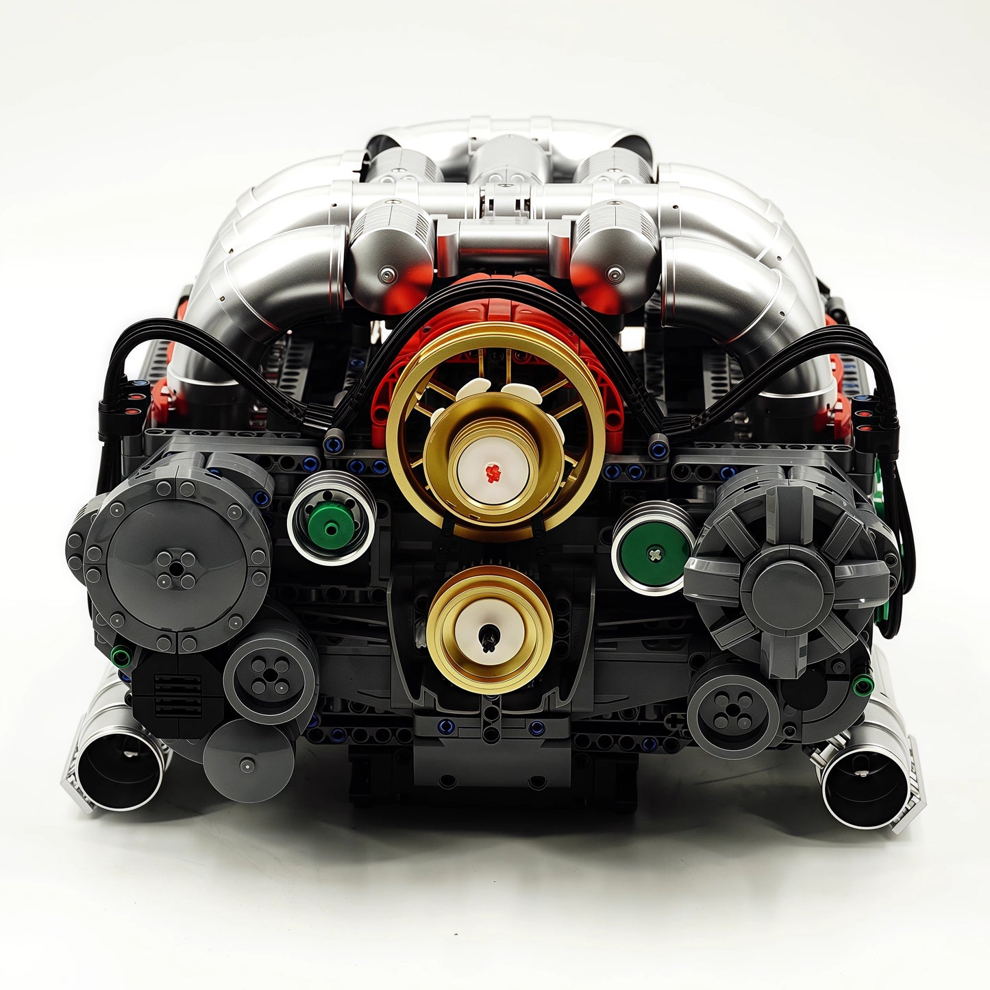 911 horizontally opposed 6-cylinder engine building block model electric assembly technology toy boy birthday gift collection display first choice