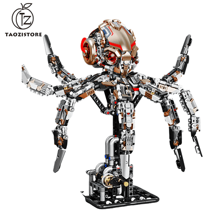 Mechanical octopus building blocks new steampunk assembly toy model desktop ornaments boy gift