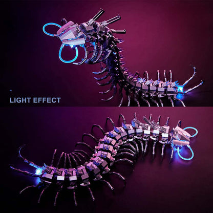 Mechanical centipede light version spider puzzle small particle assembly building blocks science and education assembly toy gift