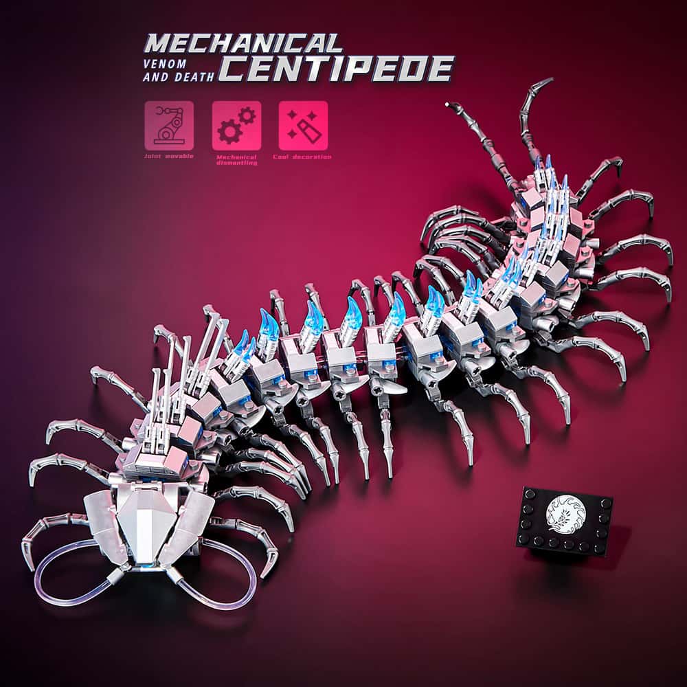 Mechanical centipede light version spider puzzle small particle assembly building blocks science and education assembly toy gift