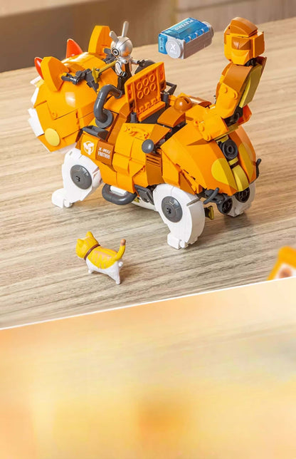 Mechanical cat orange prince assembly toy educational animal model suitable for boys and girls holiday gifts