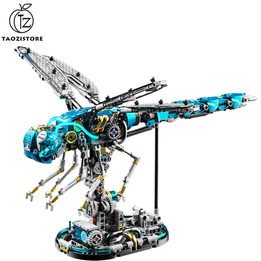 Mechanical dragonfly building blocks new steampunk dragonfly assembly toy model desktop ornaments boy gift