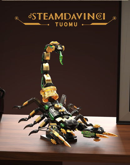 Steampunk giant claws scorpion building blocks mechanical gear model ornaments toys