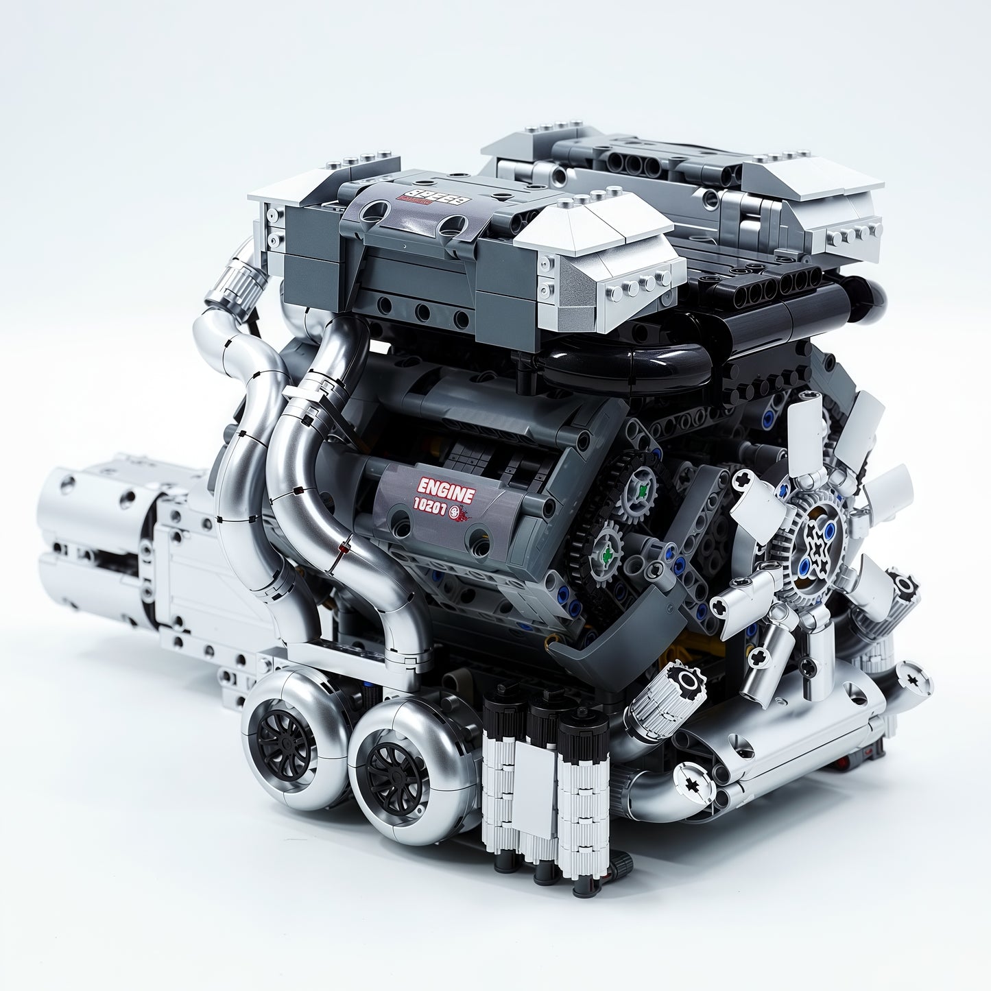STEM technology assembly | W16 engine model | Electric dynamic version | Mechanical structure teaching toys | Suitable for teenagers and adults