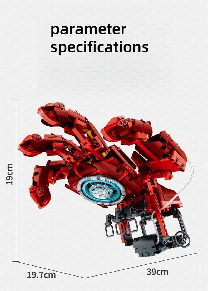 Iron Man Infinity Gloves Wearable Hydraulic Mechanical Arm Assembling Toy Building Blocks Can be given as a gift or as a desktop decoration [Wearable + Free Display Stand]
