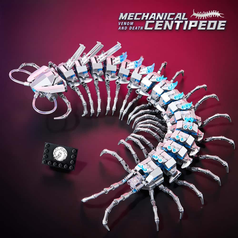 Mechanical centipede light version spider puzzle small particle assembly building blocks science and education assembly toy gift