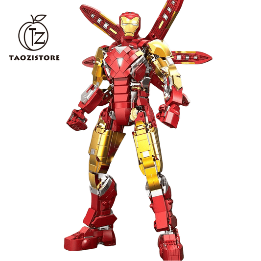 Large Iron Man Mark mecha building block model boy children's educational assembly