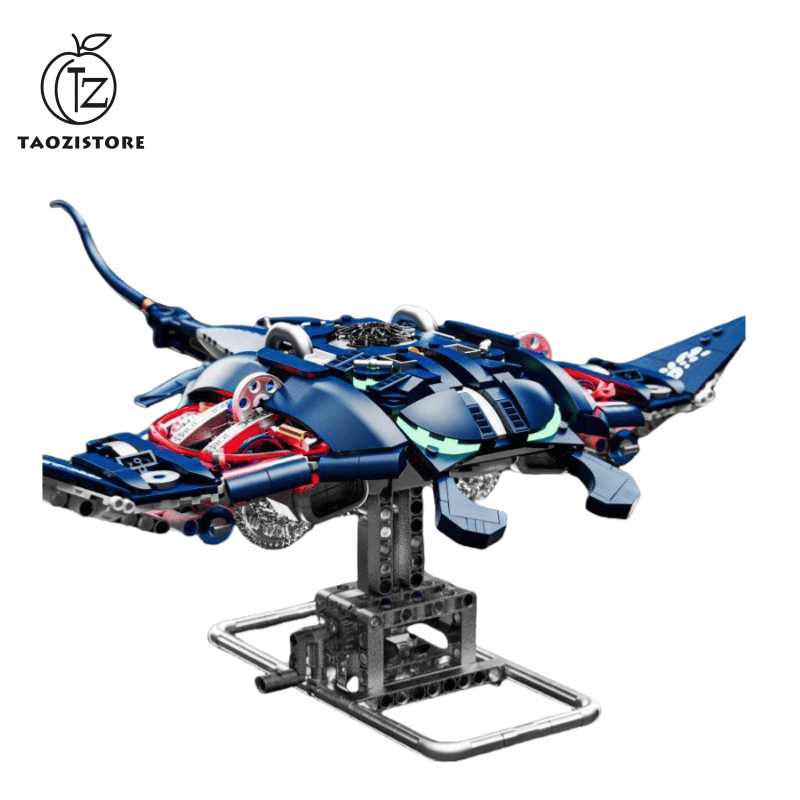 Mechanical manta ray marine animal building blocks assembly children's educational toys suitable for children and adults holiday gifts