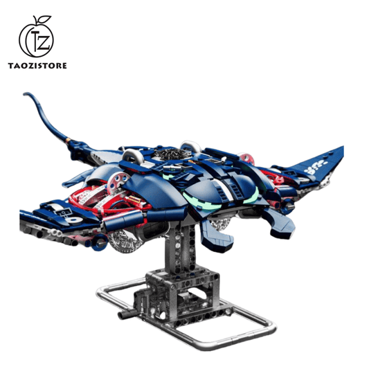 Mechanical manta ray marine animal building blocks assembly children's educational toys suitable for children and adults holiday gifts