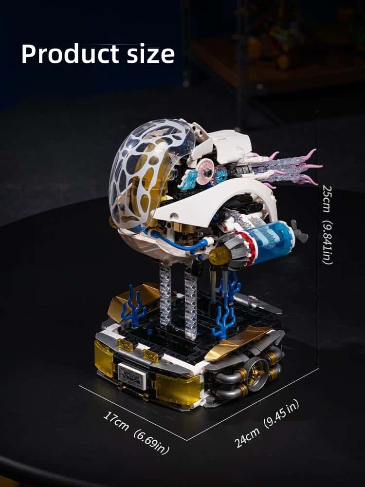 Mechanical Nautilus Building Blocks Marine Life 6 to 12 Years Old Children's Educational Assembly Electric Toy Boy Gift