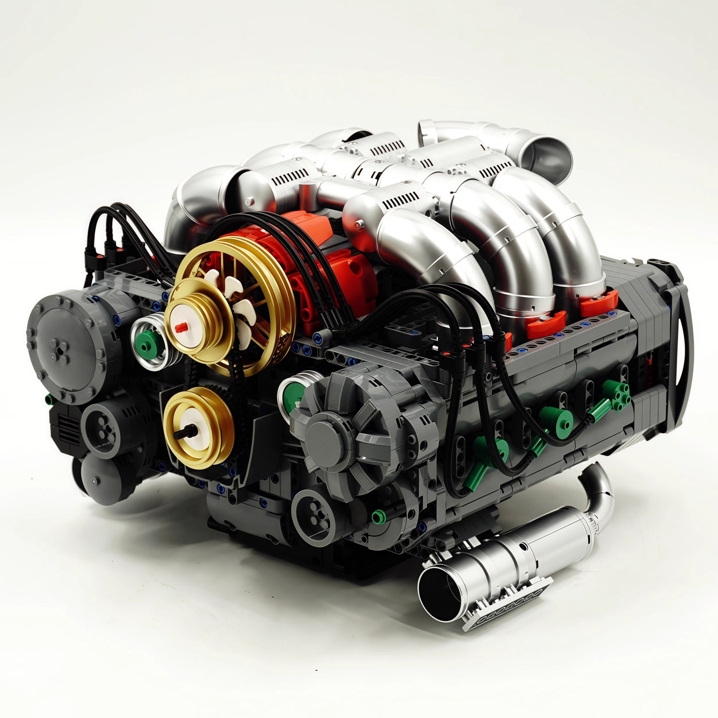 911 horizontally opposed 6-cylinder engine building block model electric assembly technology toy boy birthday gift collection display first choice