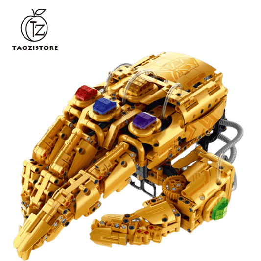 Iron Man Thanos Infinity Gloves Wearable Hydraulic Mechanical Arm Assembly Toy Building Blocks Boys Gift