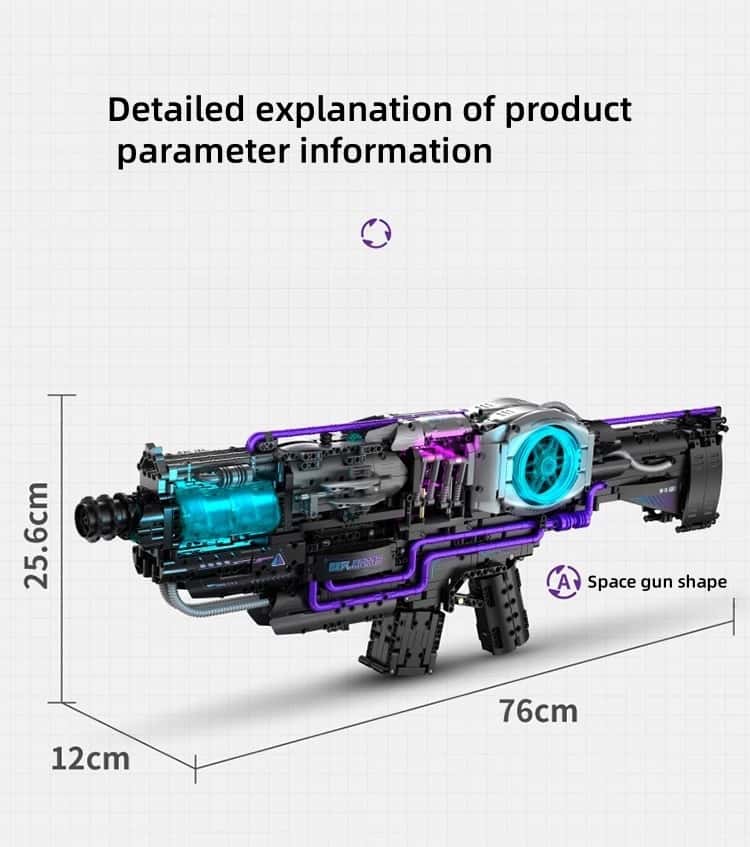 New black technology building block gun, continuous firing variable robot, children's boy educational assembly toy gift