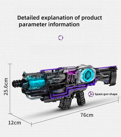 New black technology building block gun, continuous firing variable robot, children's boy educational assembly toy gift