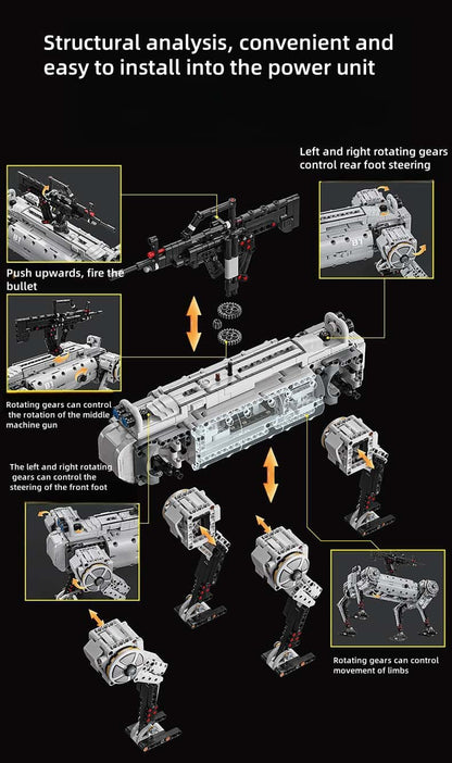 New unmanned robot dog military weapon children's educational building block toys boy's holiday gift