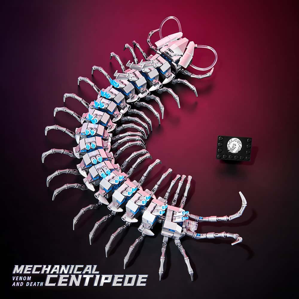 Mechanical centipede light version spider puzzle small particle assembly building blocks science and education assembly toy gift