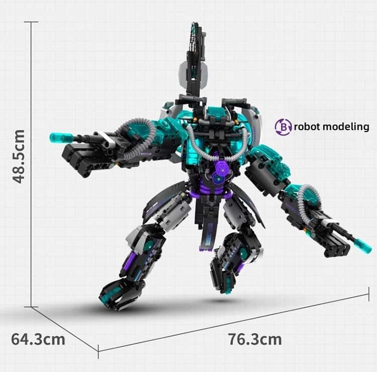 New black technology building block gun, continuous firing variable robot, children's boy educational assembly toy gift