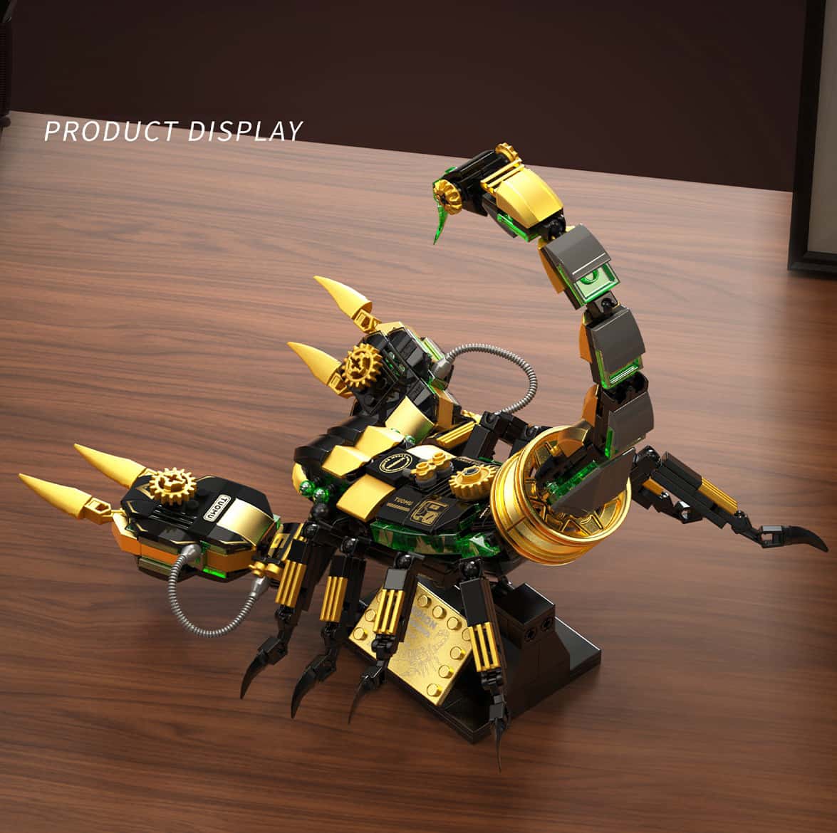 Steampunk giant claws scorpion building blocks mechanical gear model ornaments toys