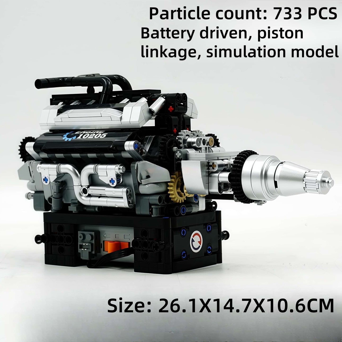 911 horizontally opposed 6-cylinder engine building block model electric assembly technology toy boy birthday gift collection display first choice