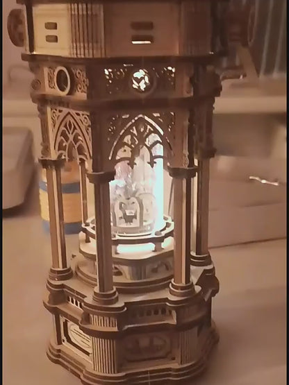 Peach Victoria Lantern Music Box Birthday Handmade DIY Gift for Girlfriend Thoughtful Creative Present